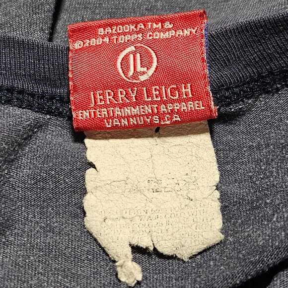 Jerry Leigh Bazooka Bubble Gum Graphic Tee Juniors Size Small Navy Ringer Style - Picture 6 of 6